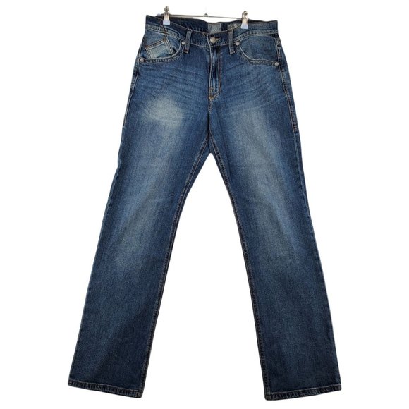 Rock & Republic Jeans Women's Straight Leg High Rise Denim Dark Blue Jeans 32 - Picture 1 of 12
